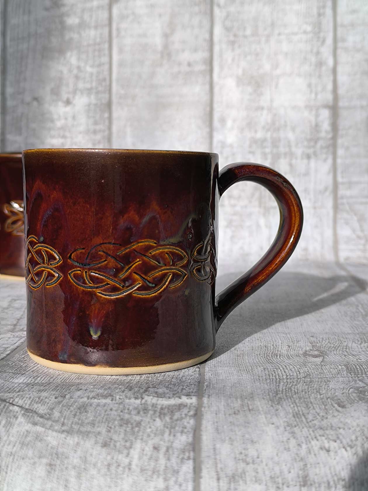 Handmade Celtic mug, 350 ml