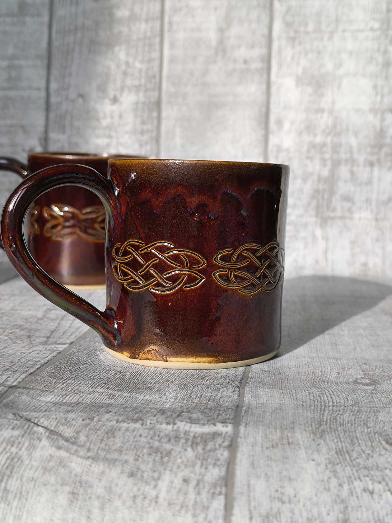 Handmade Celtic mug, 350 ml