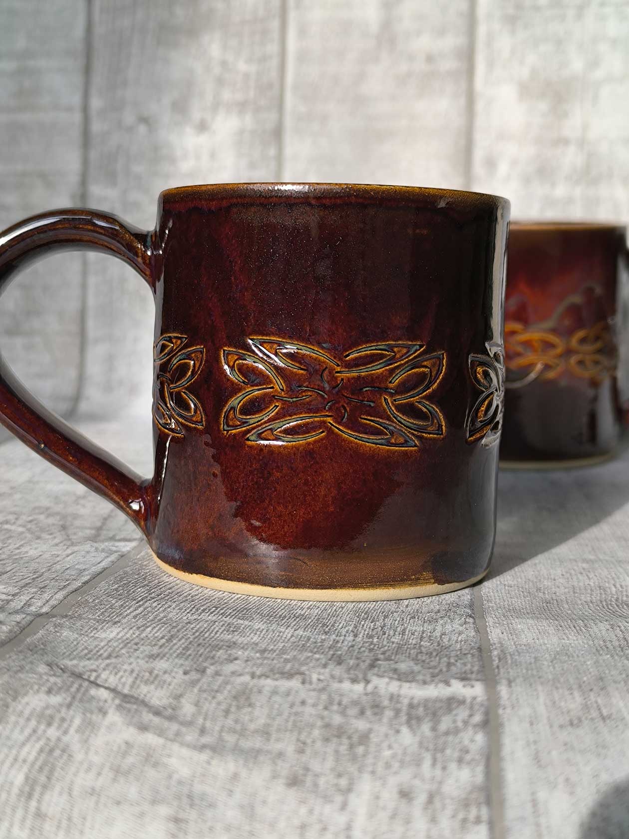 Handmade Celtic mug, 350 ml
