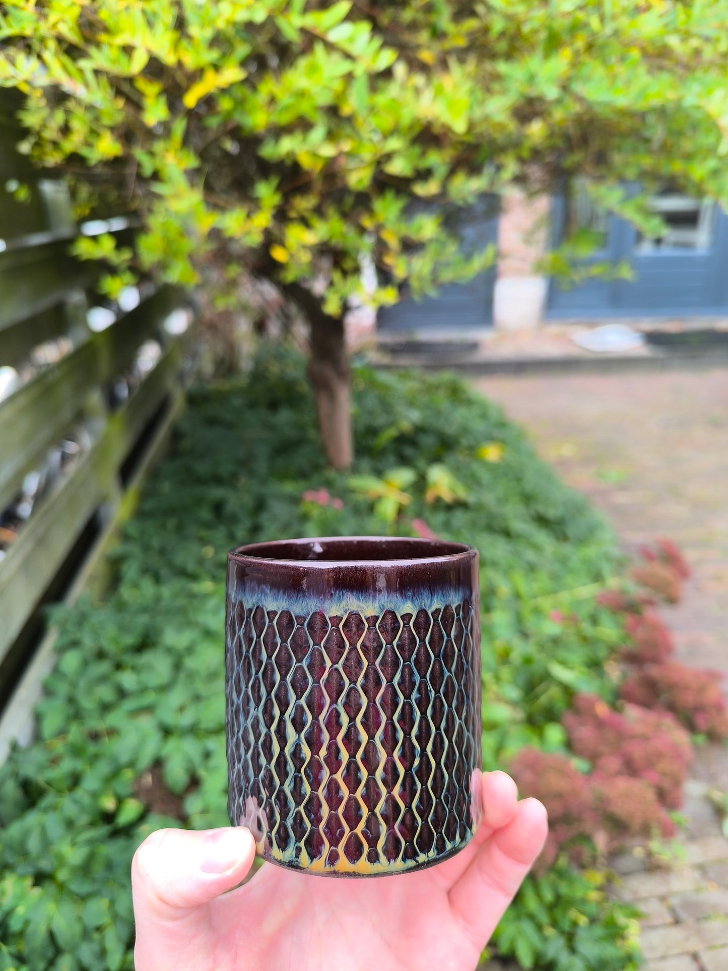 Handmade Flaming Dragon Scale mug, 350ml, 220ml