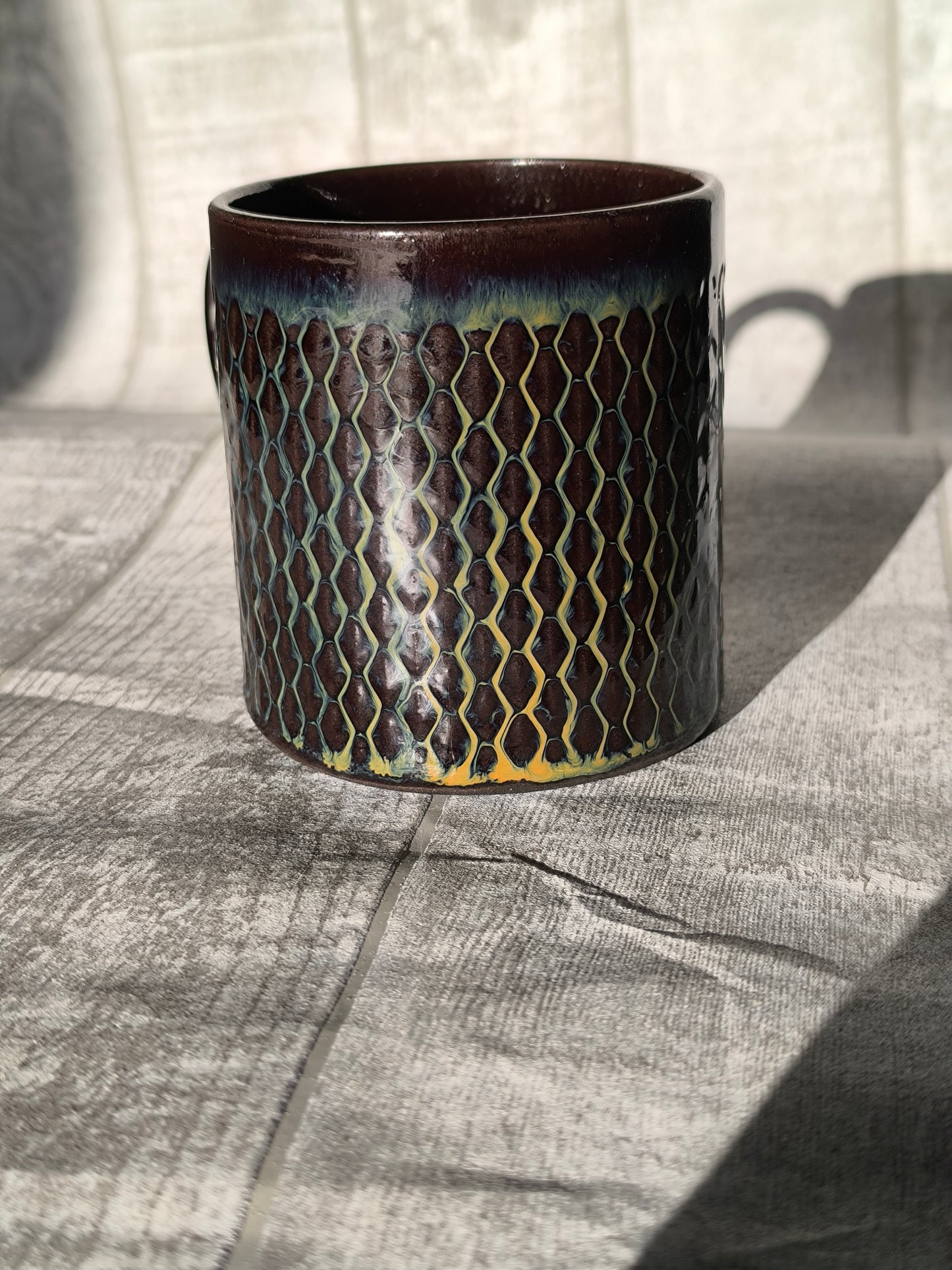 Handmade Flaming Dragon Scale mug, 350ml, 220ml