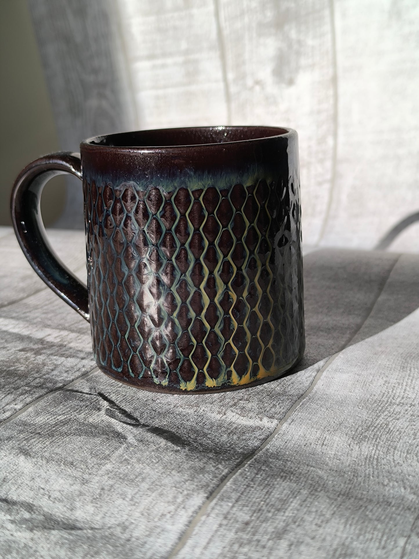 Handmade Flaming Dragon Scale mug, 350ml, 220ml