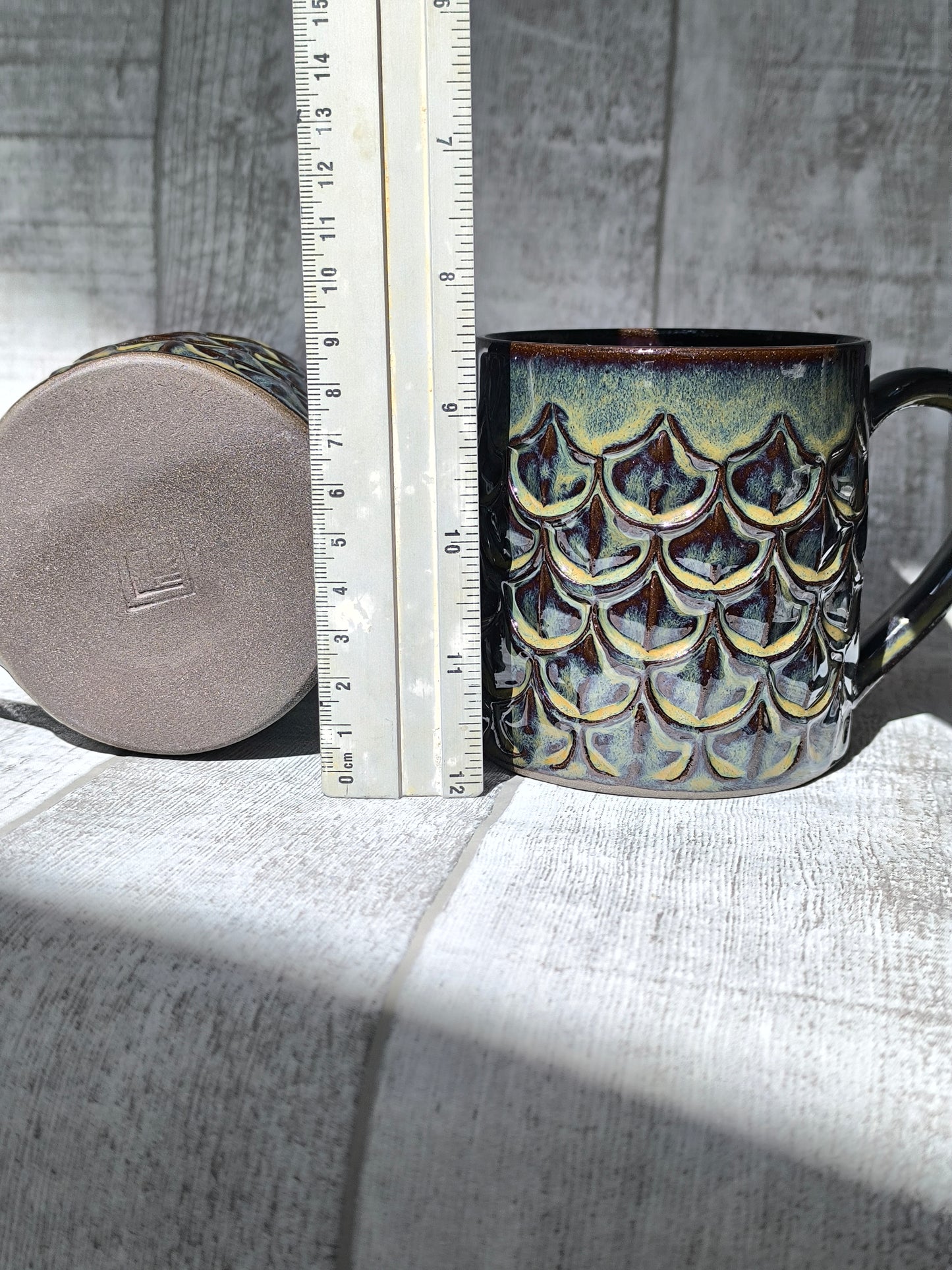 Handmade Dragon Scales Textured mug