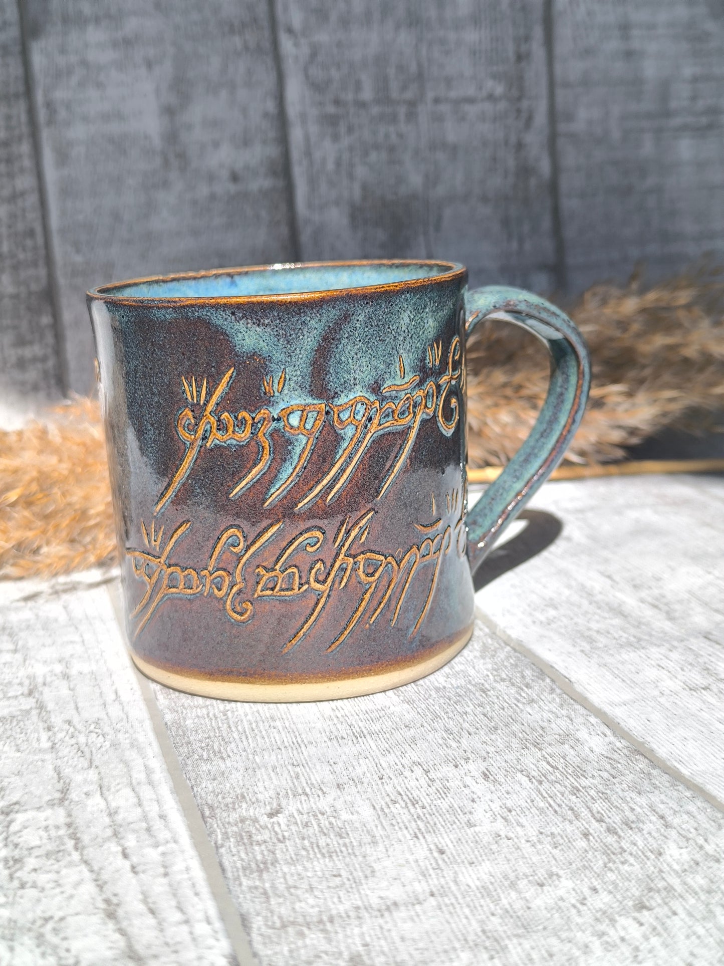 Handmade Black Speech mug, 350ml
