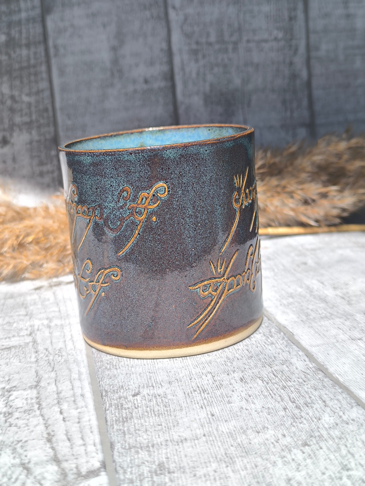 Handmade Black Speech mug, 350ml