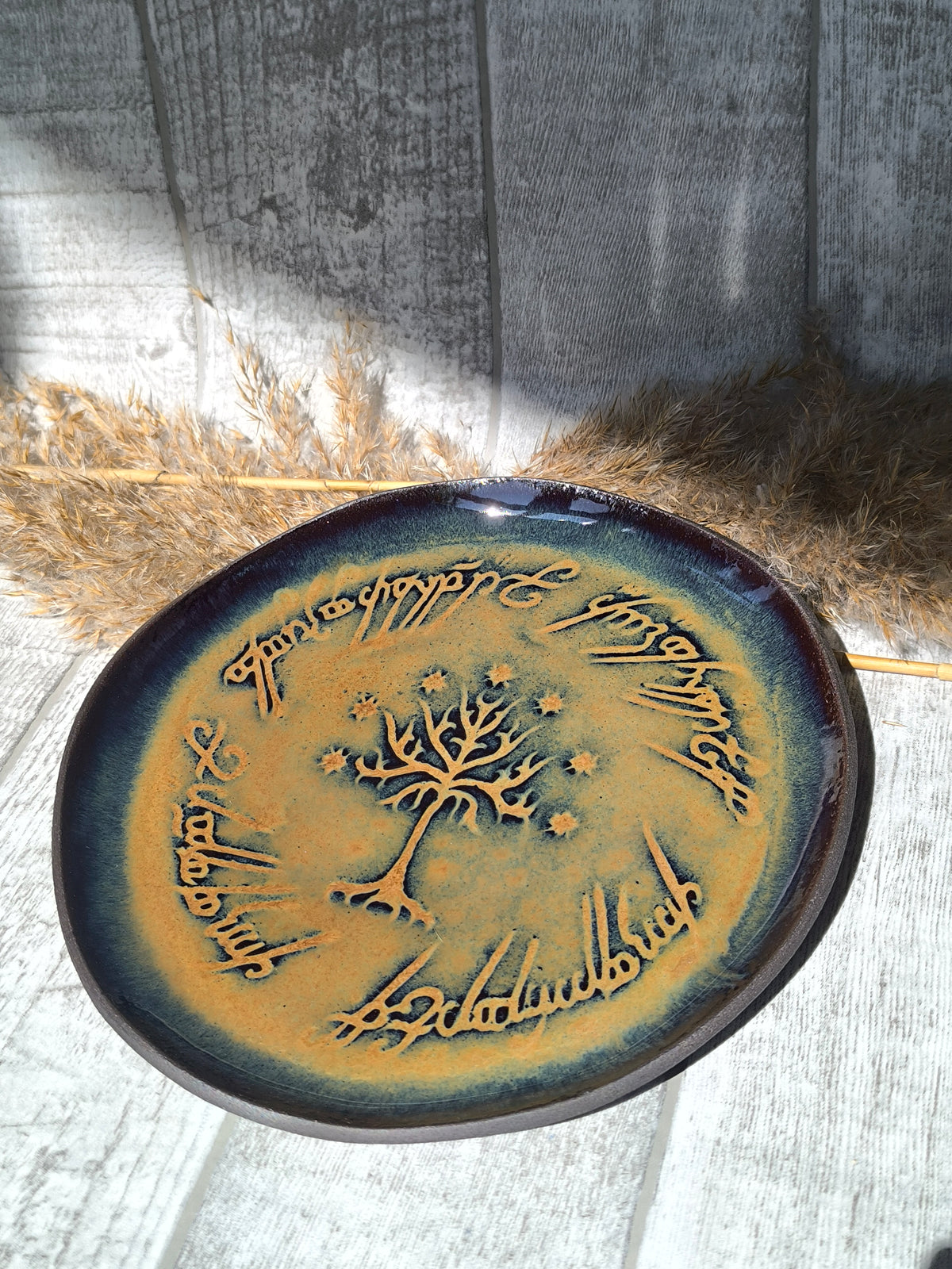 Unique handmade Lord of the Rings plate, D=19cm