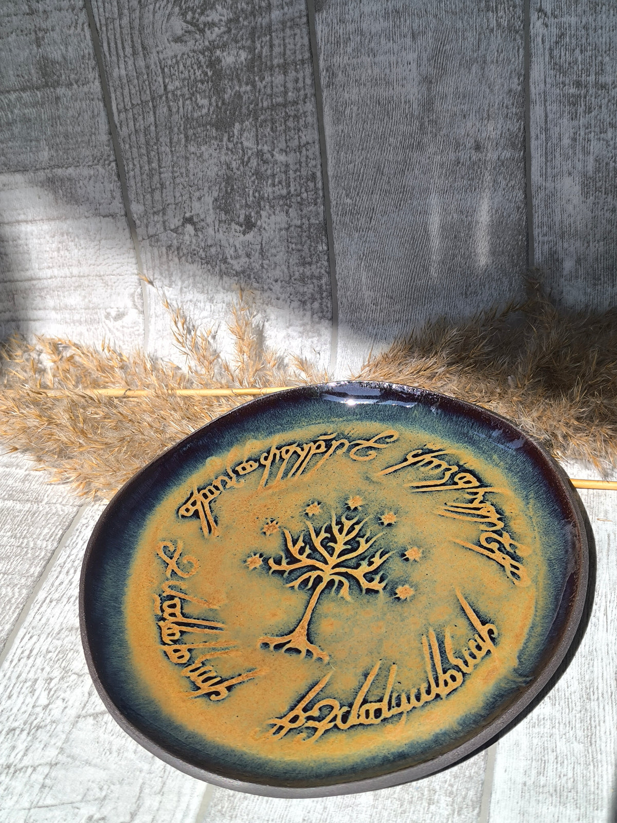 Unique handmade Lord of the Rings plate, D=19cm