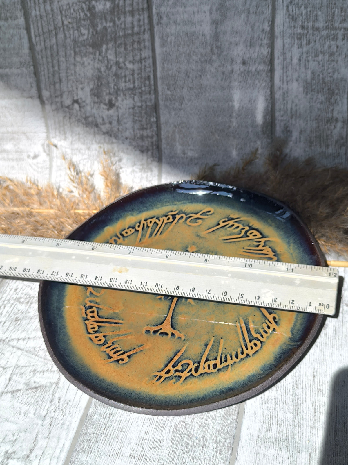 Unique handmade Lord of the Rings plate, D=19cm