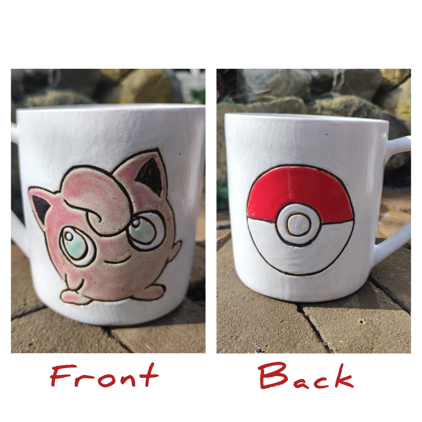 Unique Ceramic handmade Jigglypuff pokemon mug (380 ml)