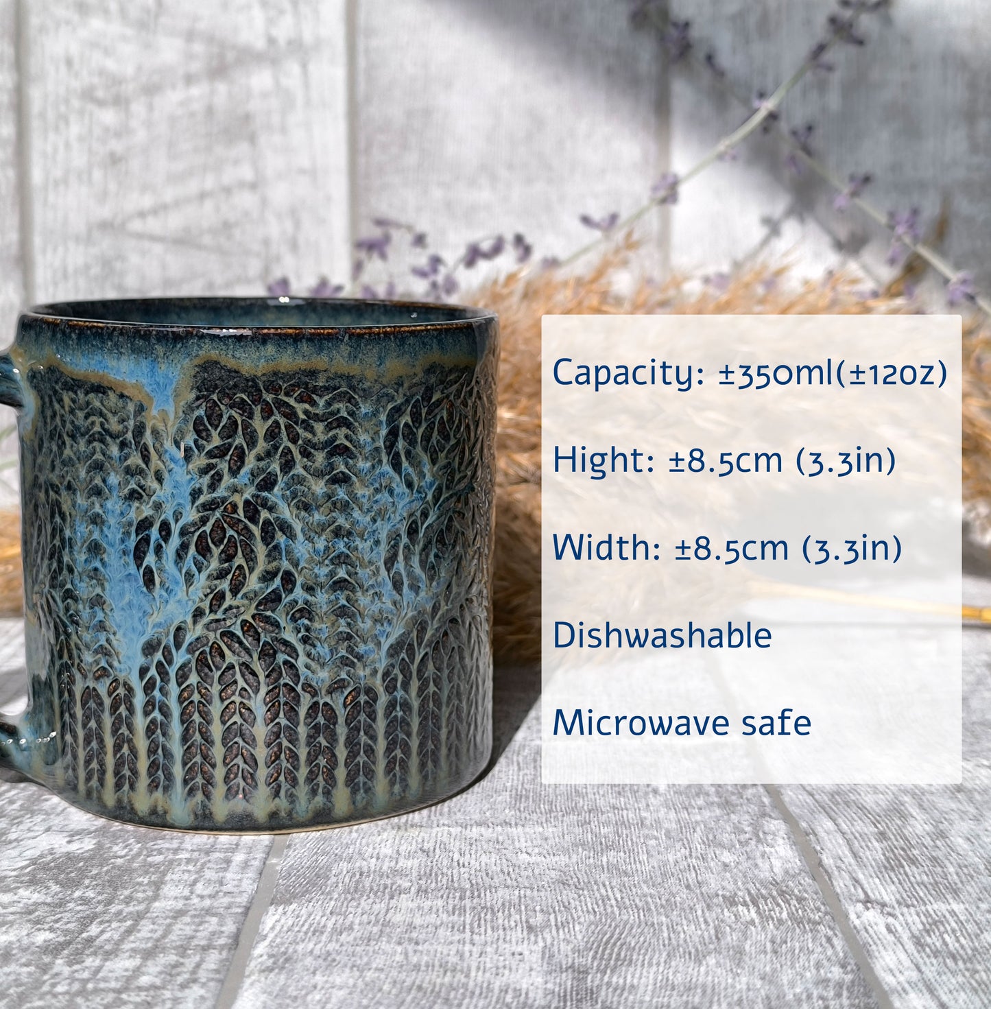 Handmade Braided mugs, 350ml