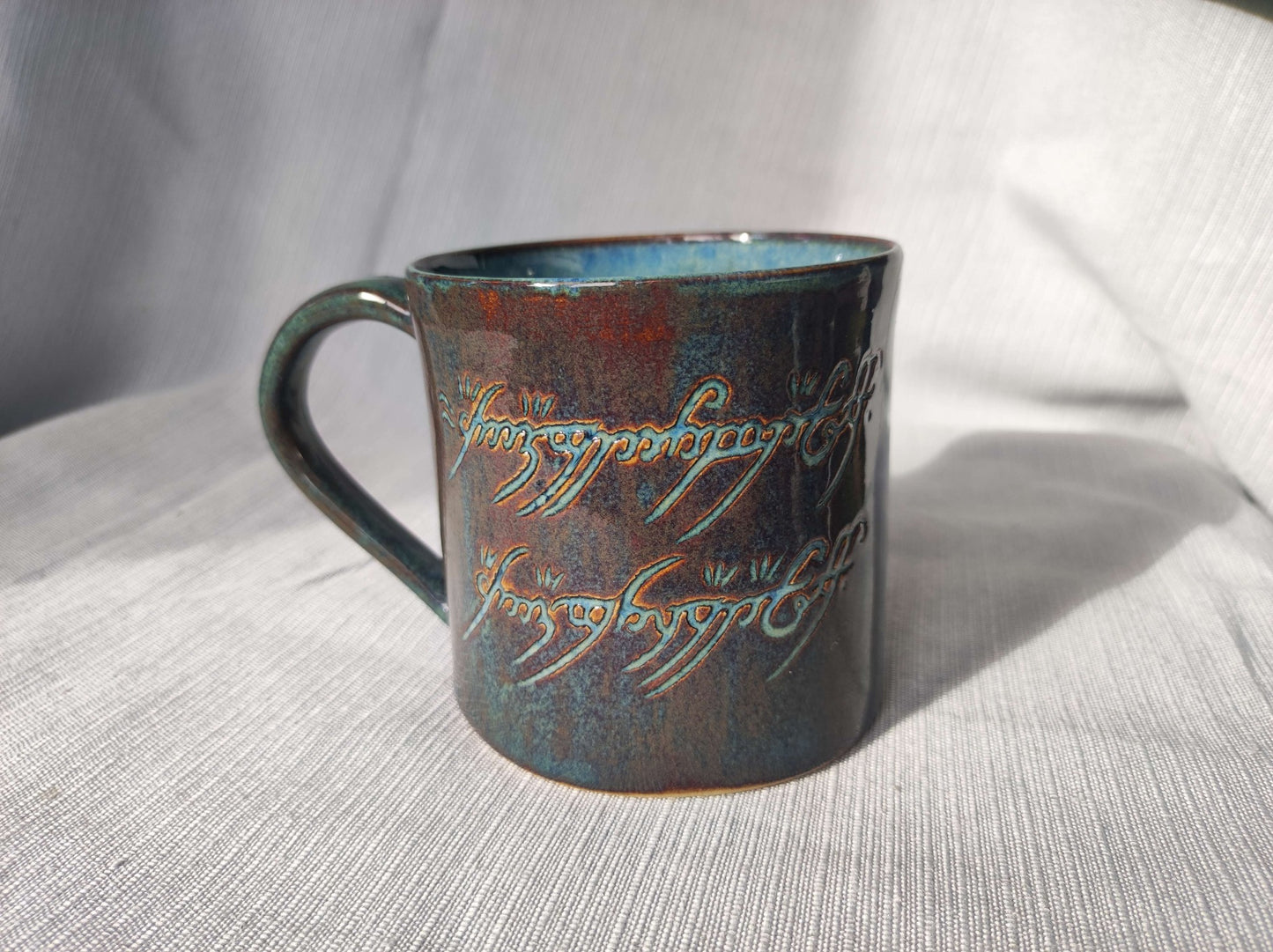 Handmade Black Speech mug, 350ml, 520ml