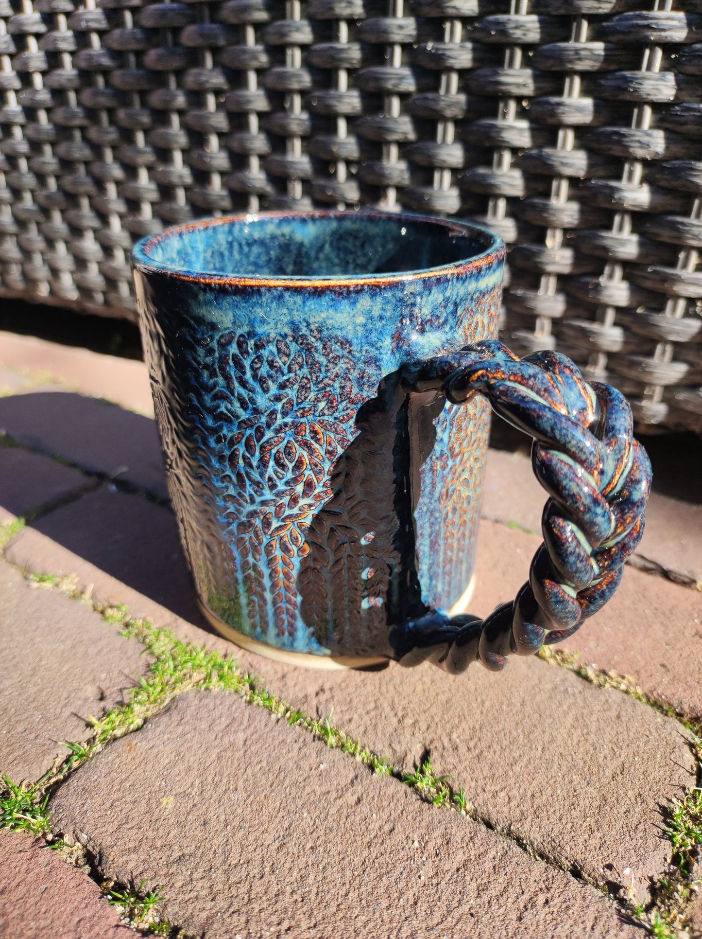 Handmade Braided mugs, 350ml