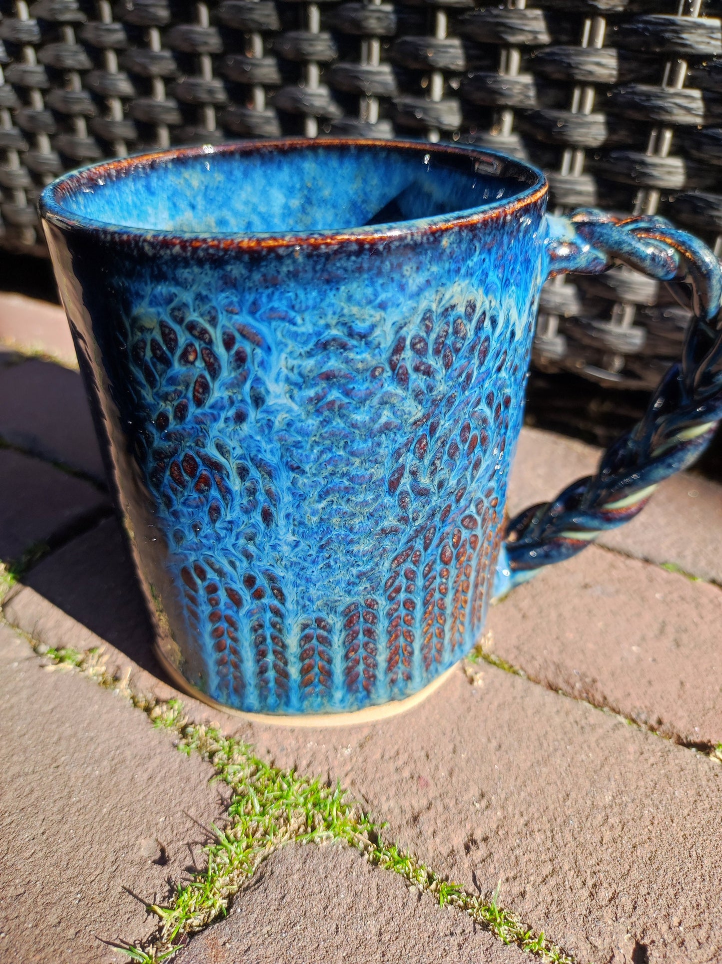 Handmade Braided mugs, 350ml