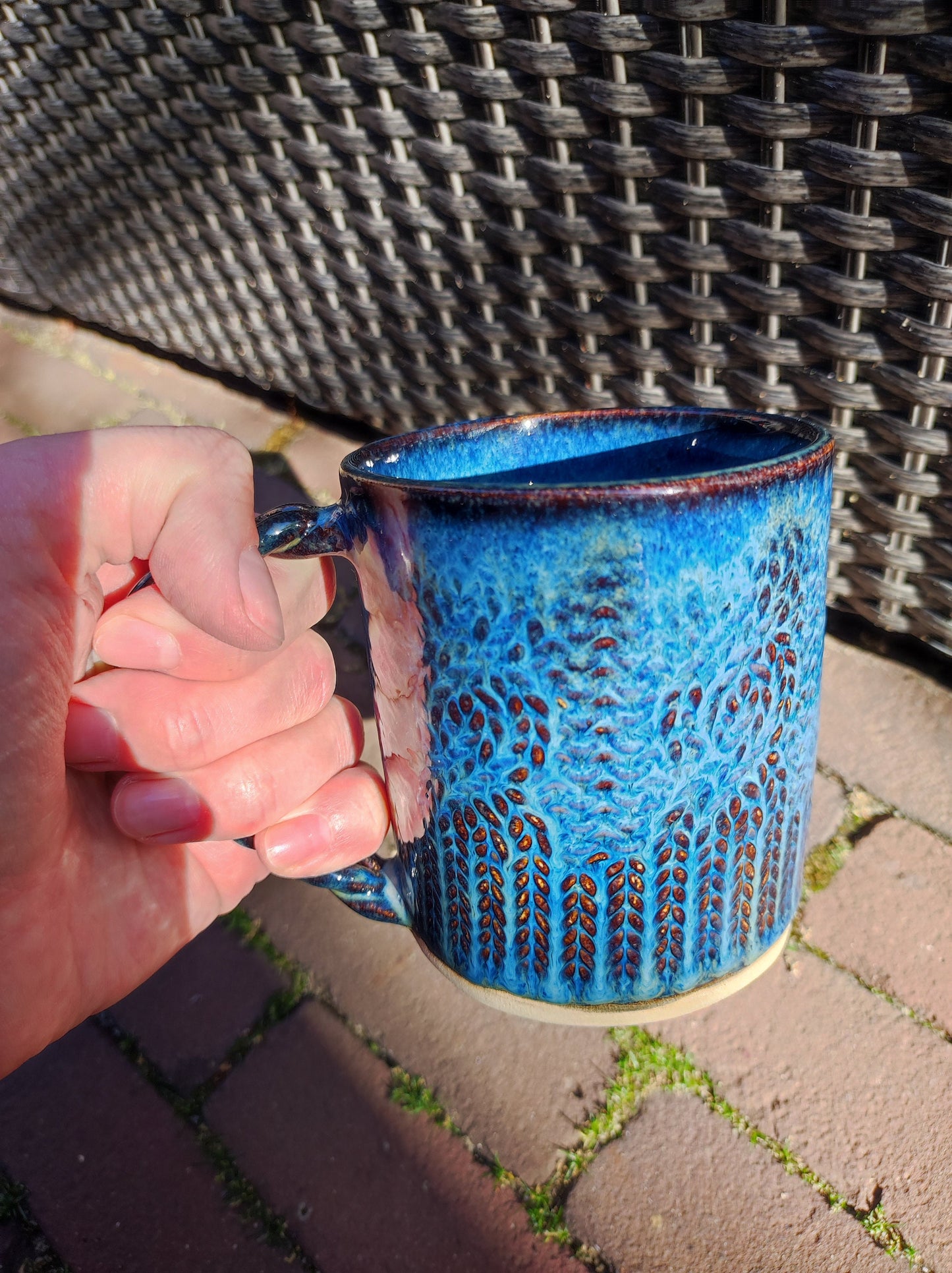 Handmade Braided mugs, 350ml