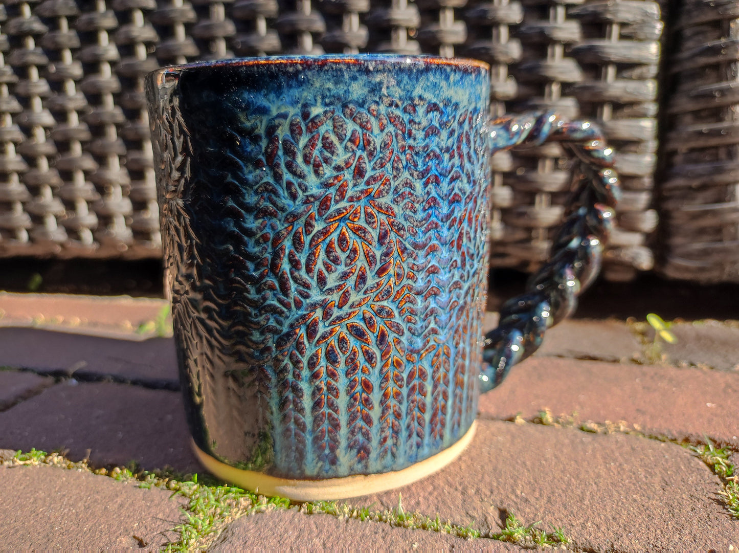 Handmade Braided mugs, 350ml