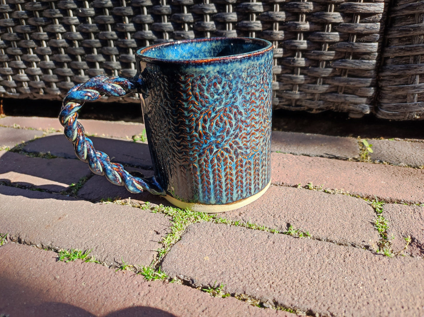 Handmade Braided mugs, 350ml